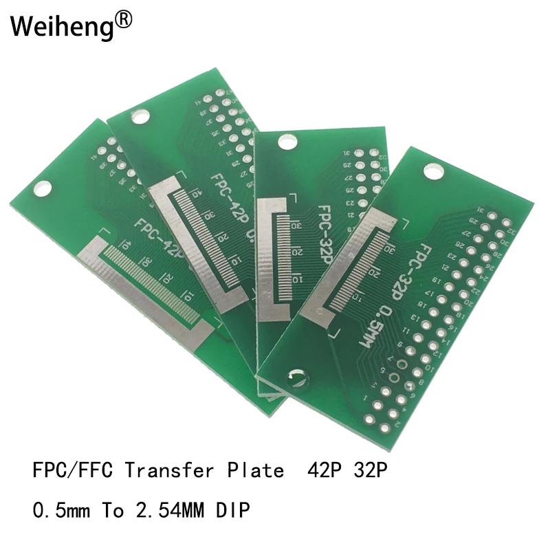FPC/FFC Ʈ ÷Ʈ,  2.54MM DIP ׽Ʈ ÷ Ŀ, PCB TFT LCD, 0.5MM-42P, 32P, 10 